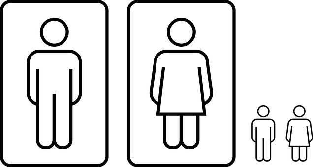 Public Restroom Gender Signs PNG with transparent background