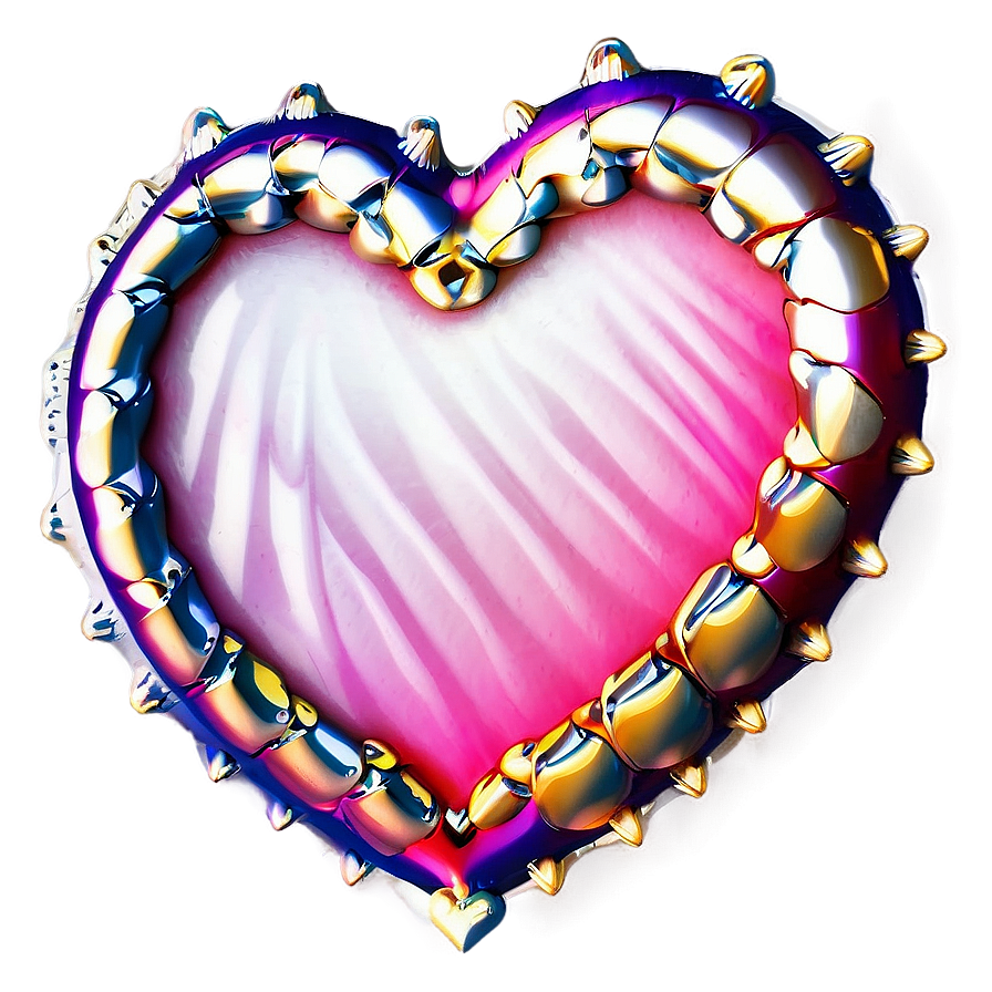 Puffy Heart Border Png 05252024