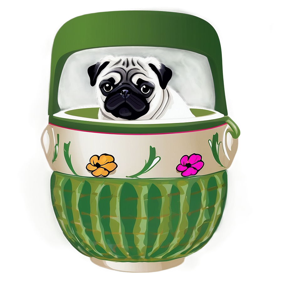 Pug In A Cup Png Ofq2