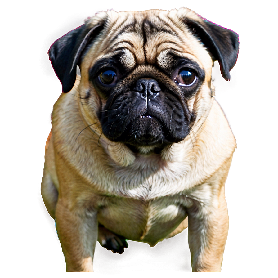 Pug In Garden Png 42