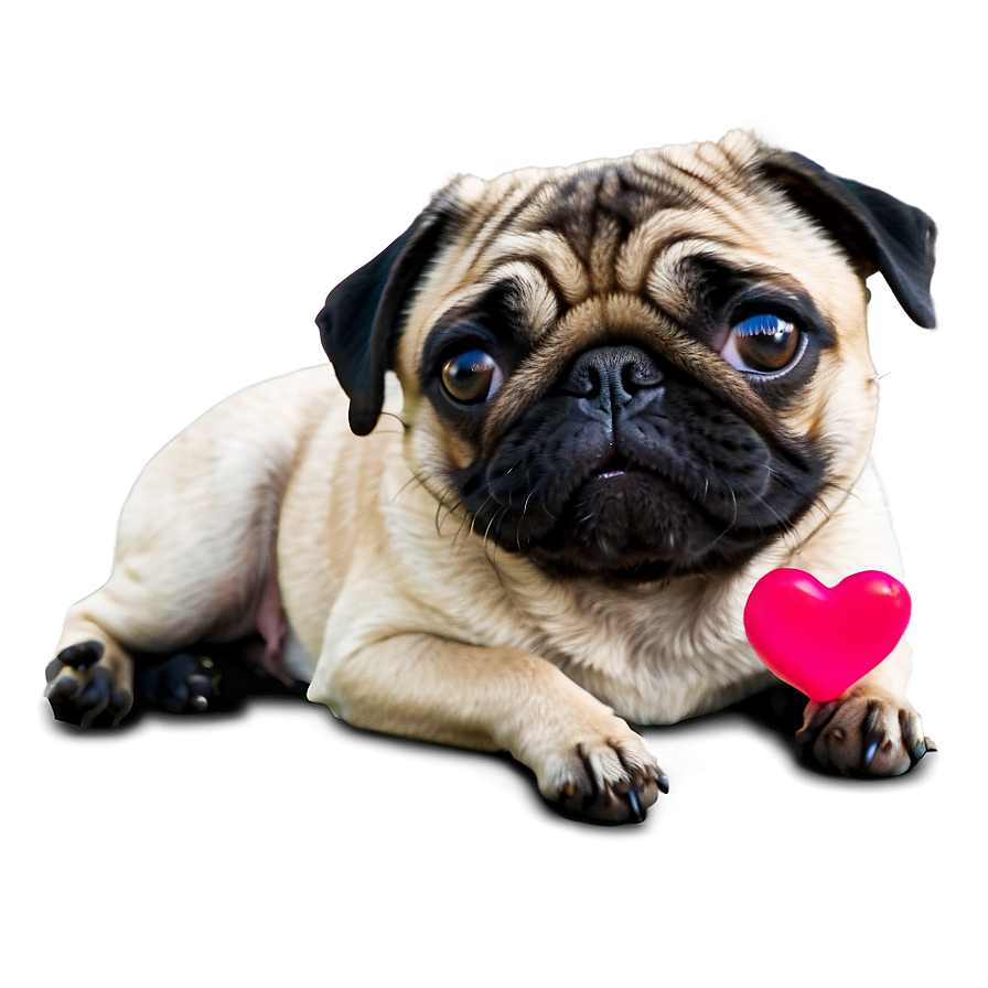 Pug In Love Png 05232024