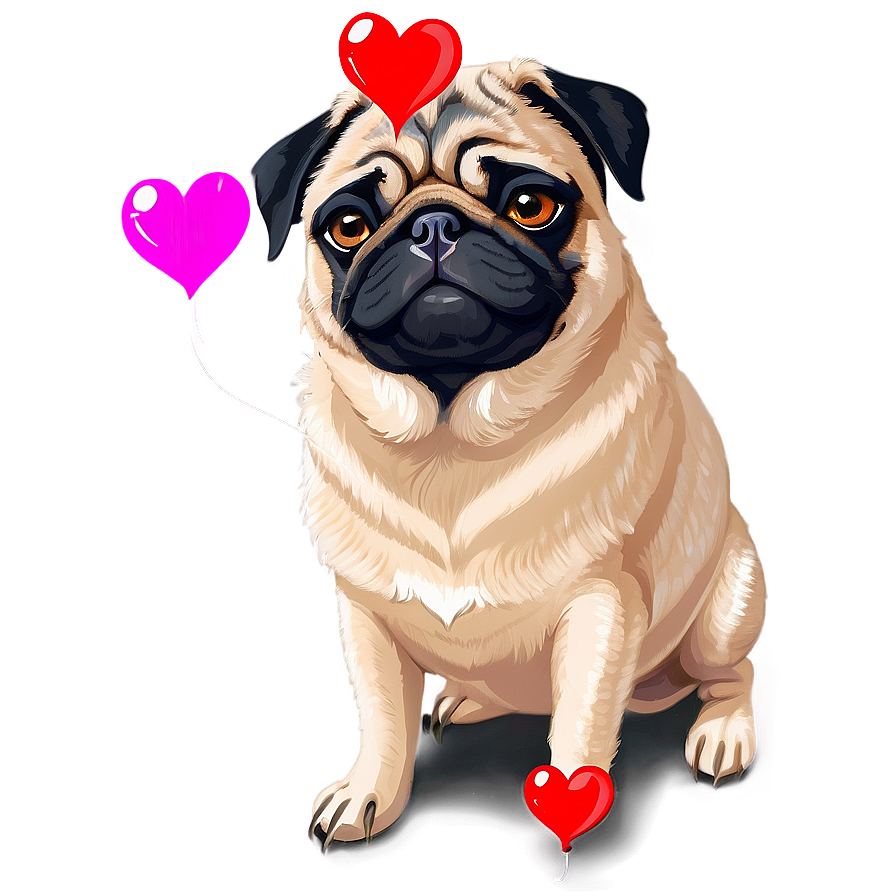 Pug In Love Png Ben27