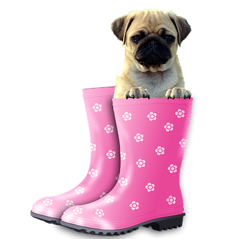 Pug In Pink Boots.jpg PNG with transparent background