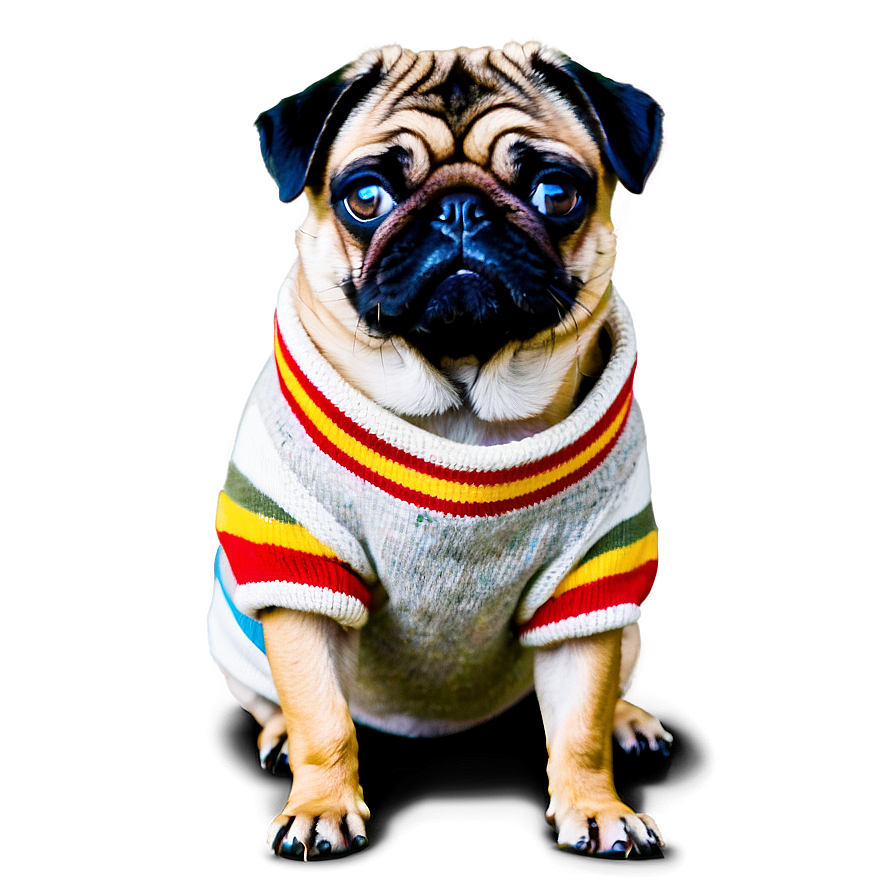 Pug In Sweater Png 05232024