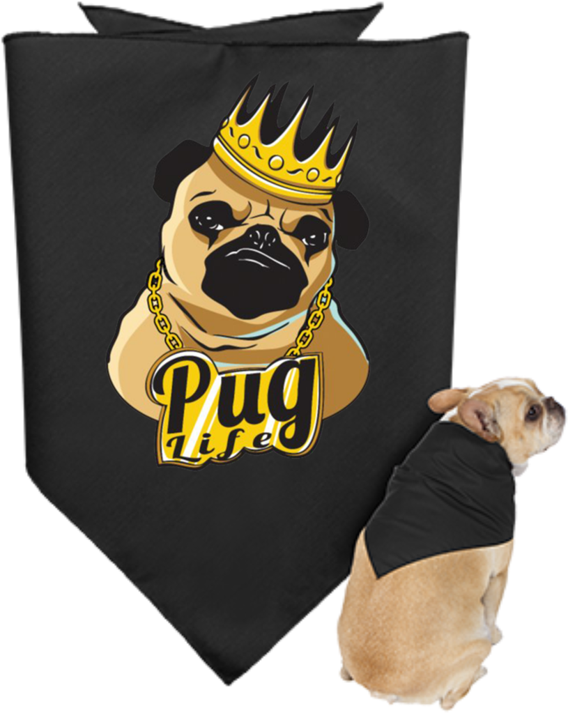 Pug Life Bandanaand Dog