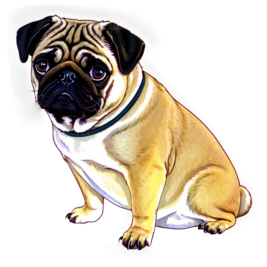 Pug With Bow Tie Png Nss31