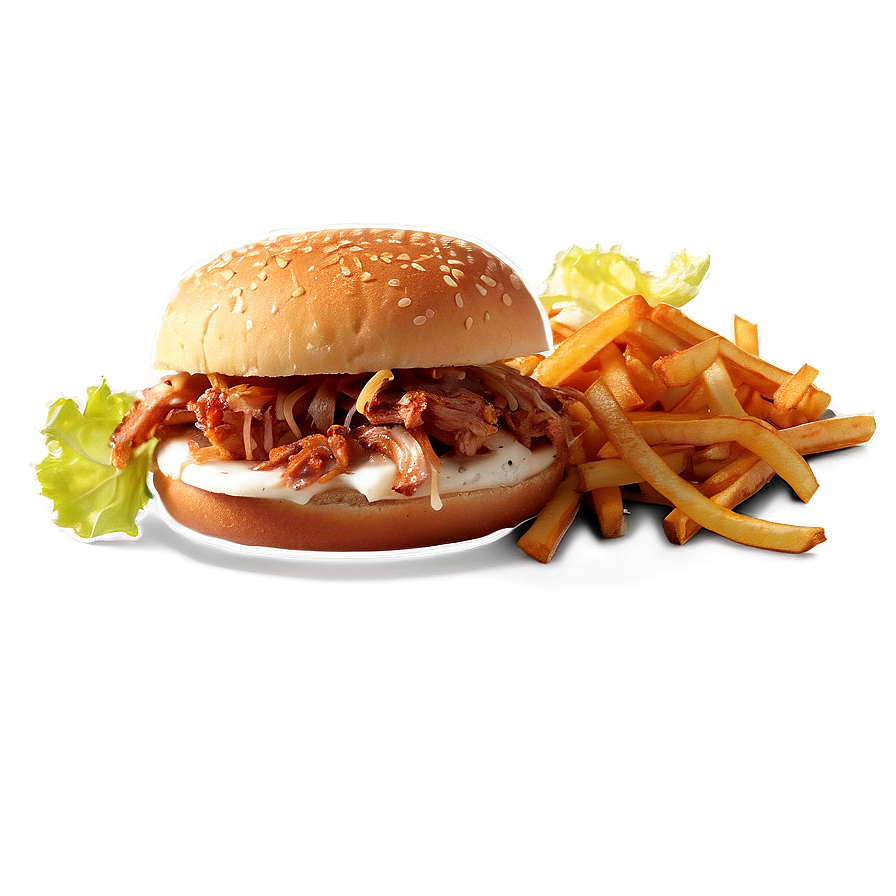 Pulled Pork Burger Png 05042024