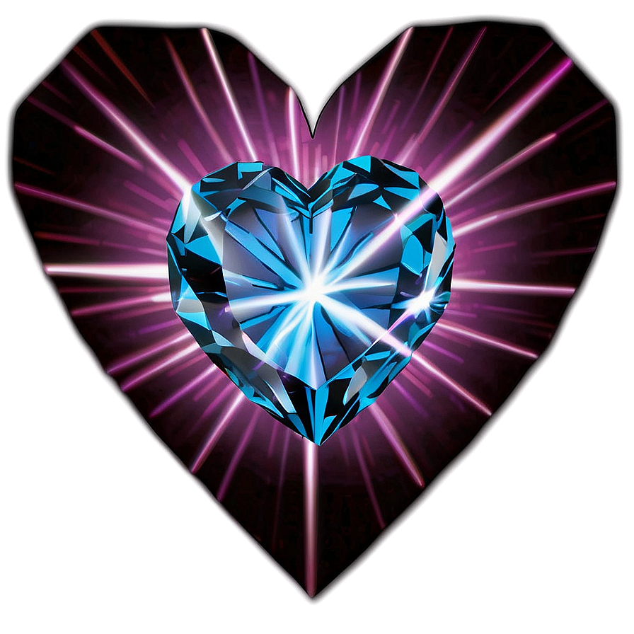 Pulsating Diamond Heart Energy Png Lqi