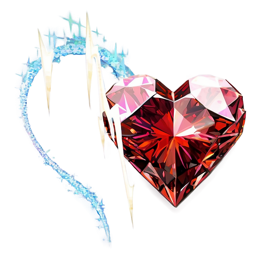 Pulsating Diamond Heart Energy Png Xpe61