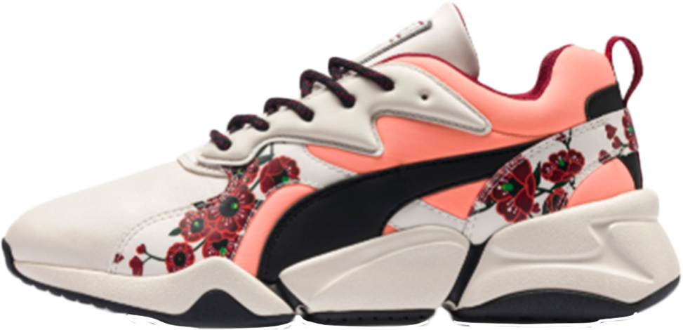 Puma Nova X Sue Tsai Wildflowers Orange - Puma X Sue Tsai, HD Png Download PNG with transparent background