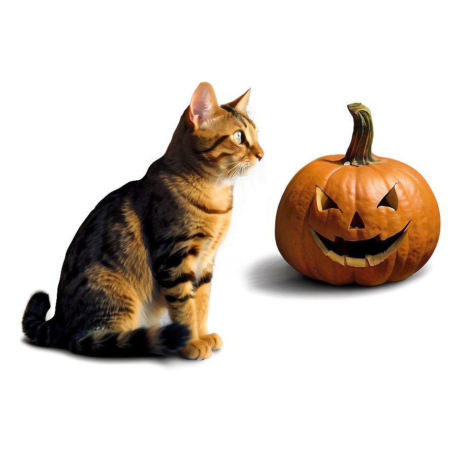 Pumpkin And Cat Png 04292024