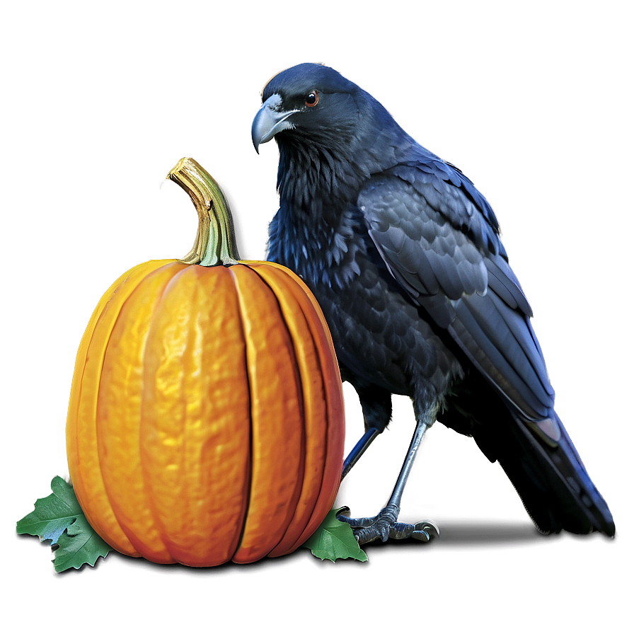 Pumpkin And Crow Png 10