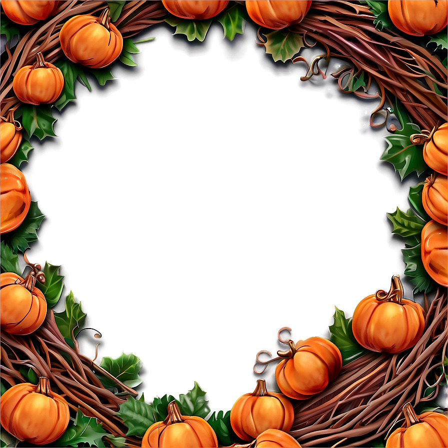 Pumpkin And Spice Wreath Png 05242024