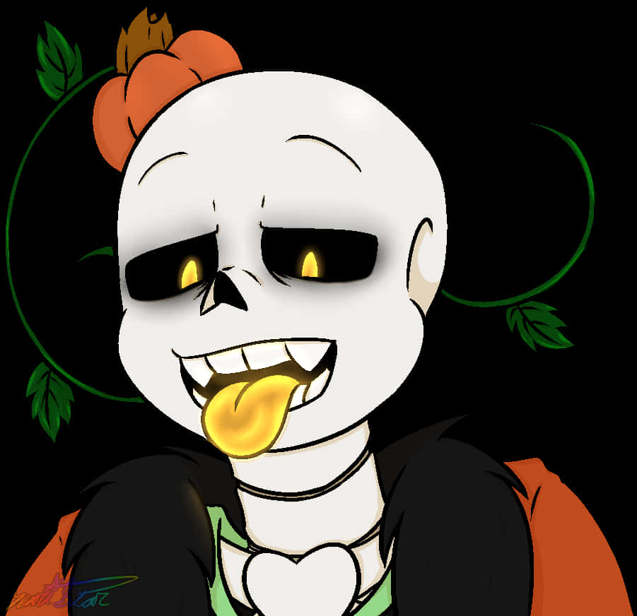 Pumpkin Head Sans Artwork PNG with transparent background