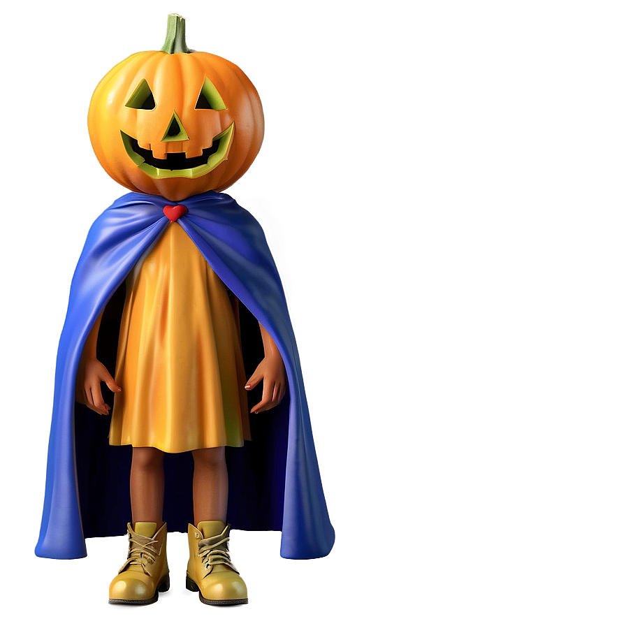 Pumpkin Head With Cape Png Gwh92