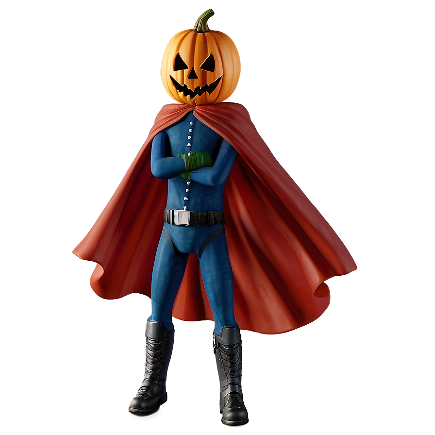 Pumpkin Head With Cape Png Vxk