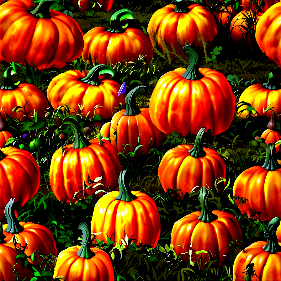 Pumpkin Patch Field Png 04292024