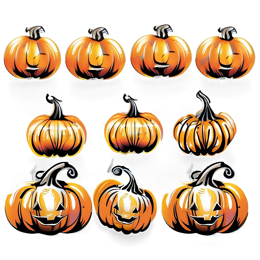 Pumpkin Patch Outline Collection Png 06202024