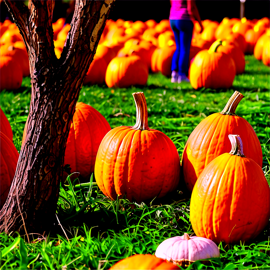 Pumpkin Patch With Picnic Area Png Qtc