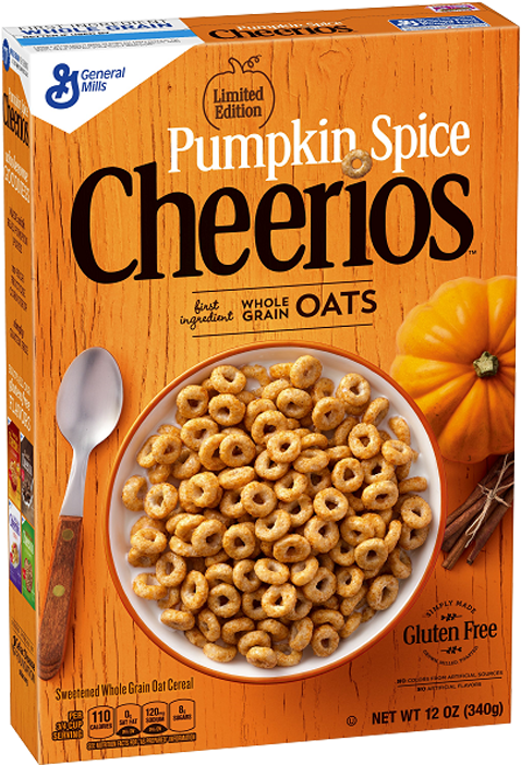 Pumpkin Spice Cheerios Cereal Box