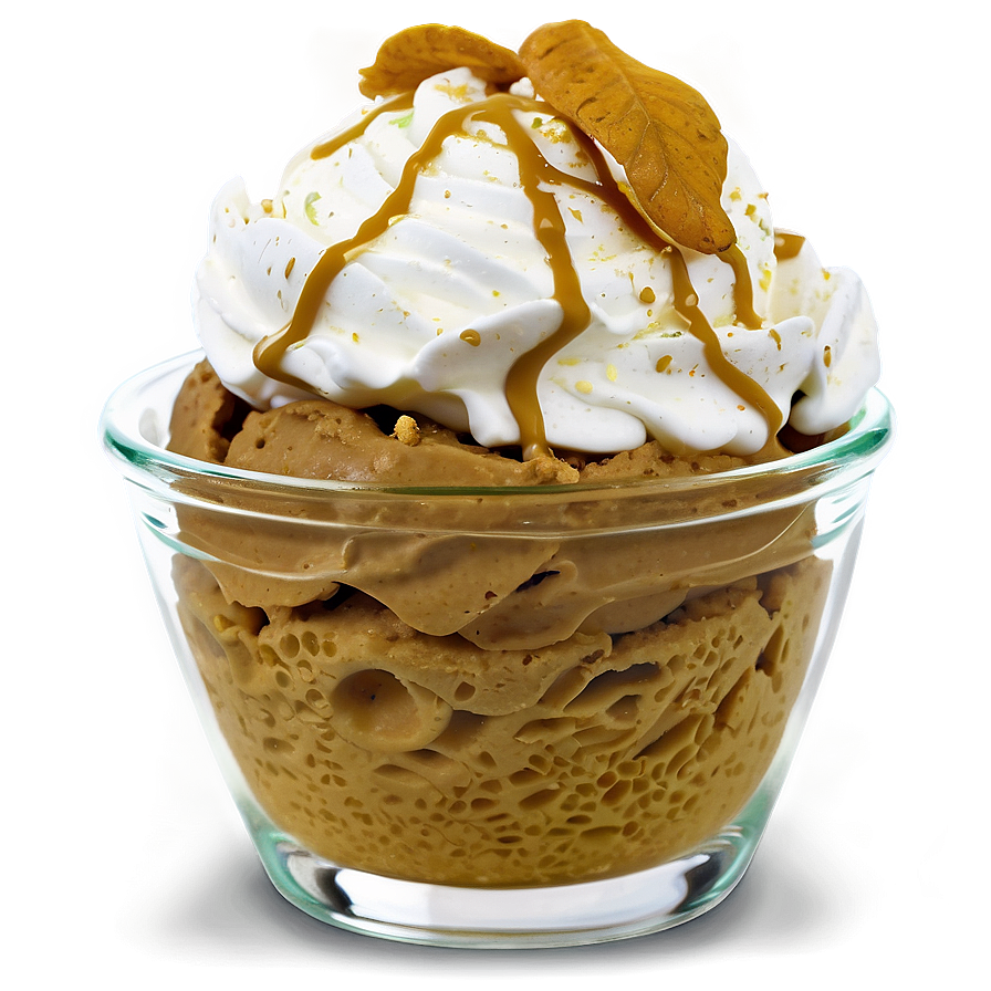 Pumpkin Spice Ice Cream Sundae Png 06282024