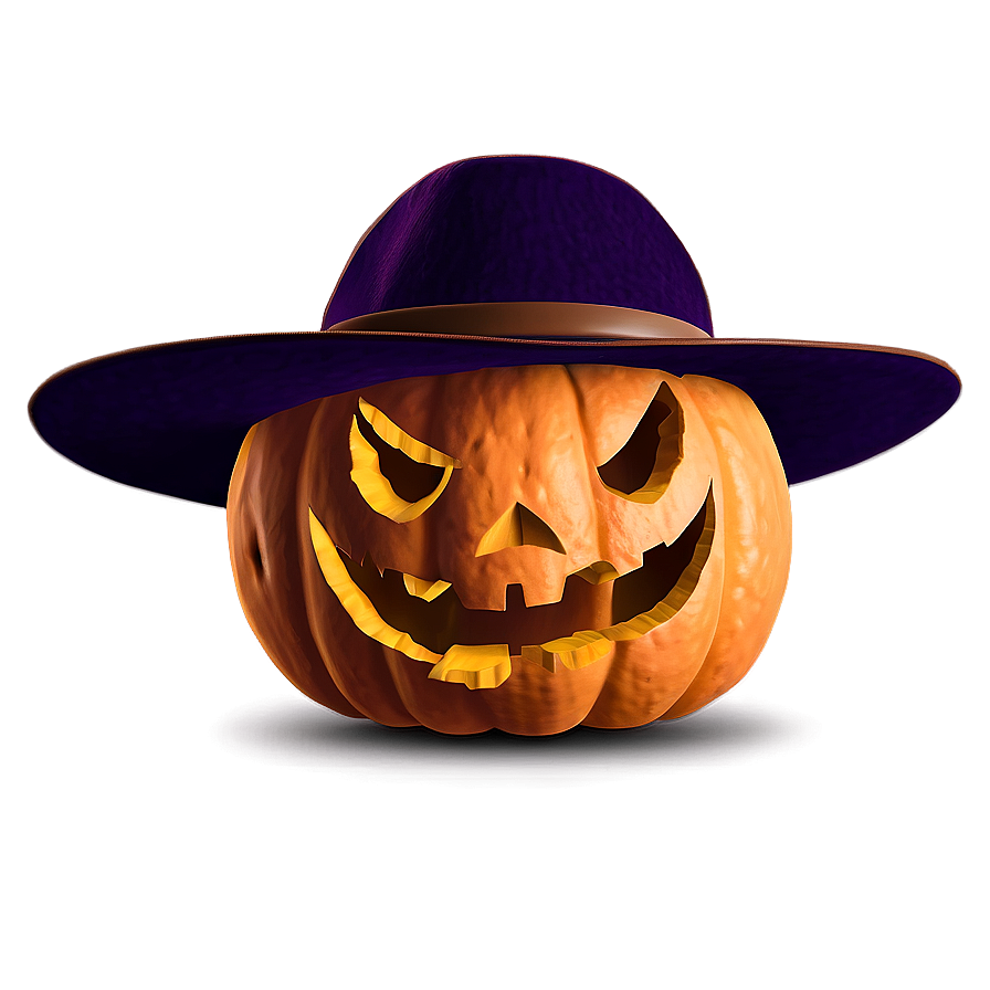 Pumpkin With Hat Png 04292024