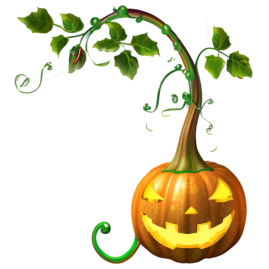 Pumpkin With Vine Png 04292024