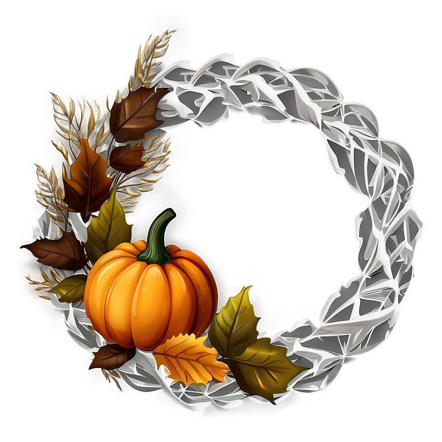 Pumpkin Wreath Clipart Png 70