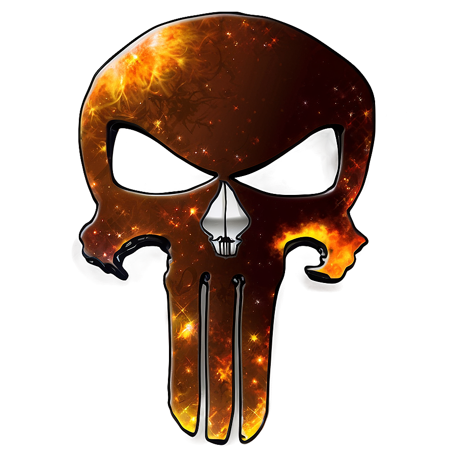 Punisher Skull in Space PNG biq PNG with transparent background