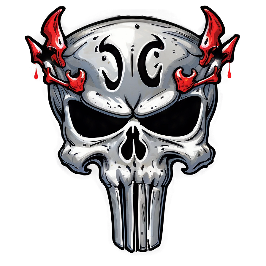 Punisher Skull with Crown PNG qoh13 PNG with transparent background