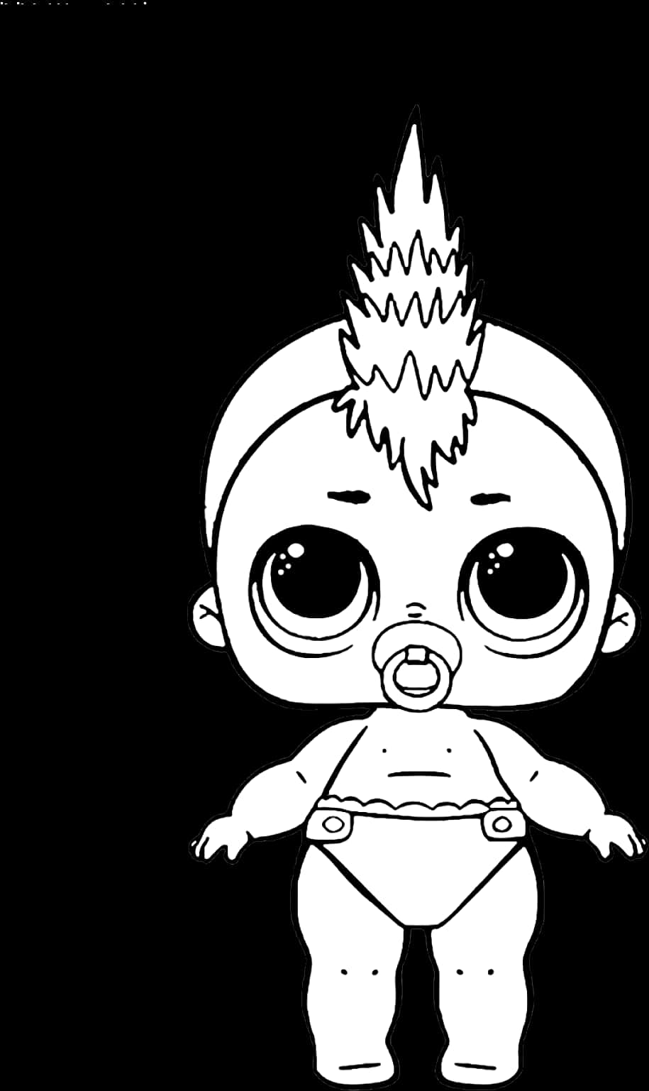 Punk Boi L O L Doll Coloring Page