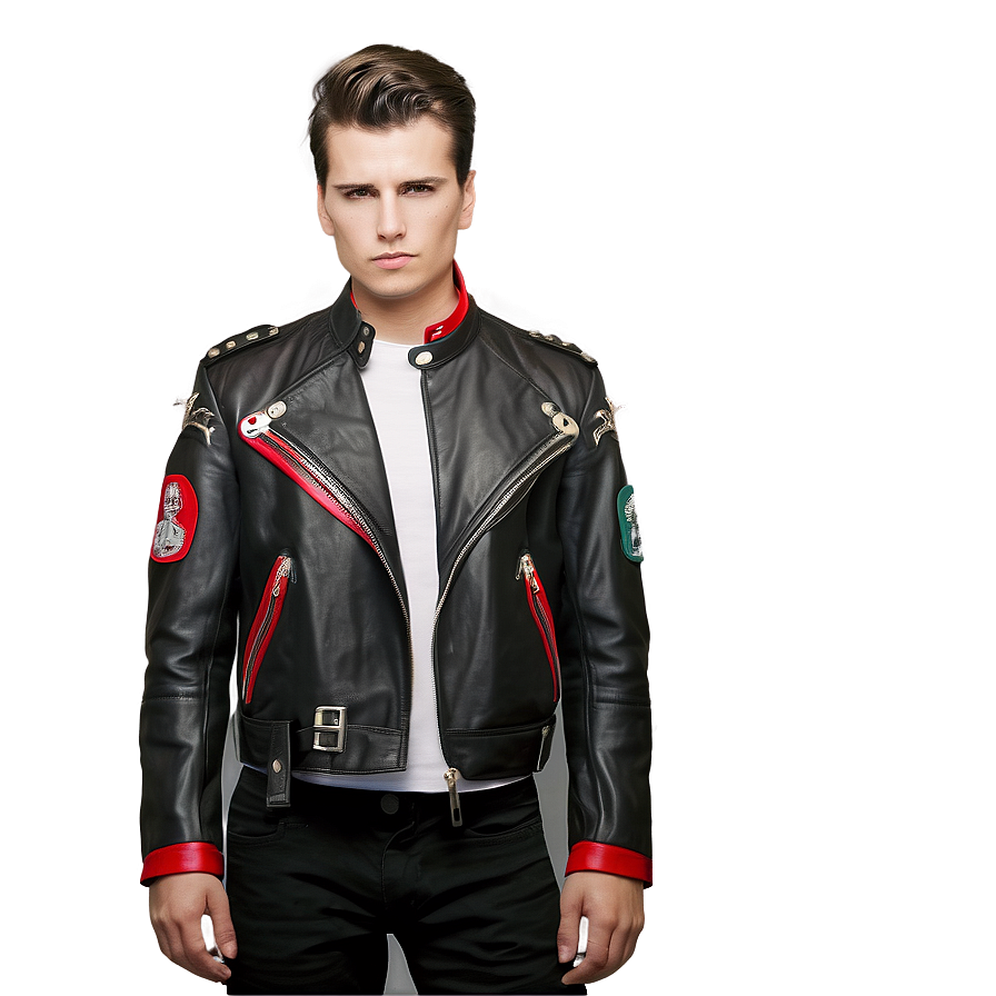 Punk Leather Jacket Png Bjj17