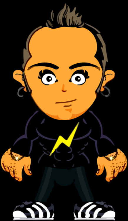 Punk Rock Caricature Character