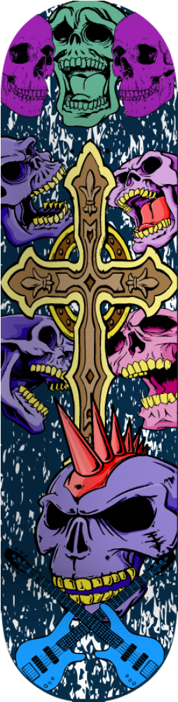 Punk Rock Skateboard - Skateboard Deck, HD Png Download PNG with transparent background