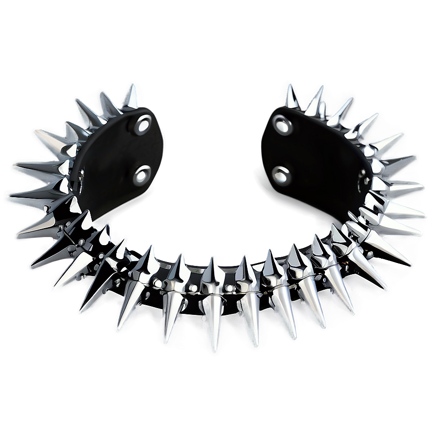 Punk Spiked Choker Necklace Png 06282024