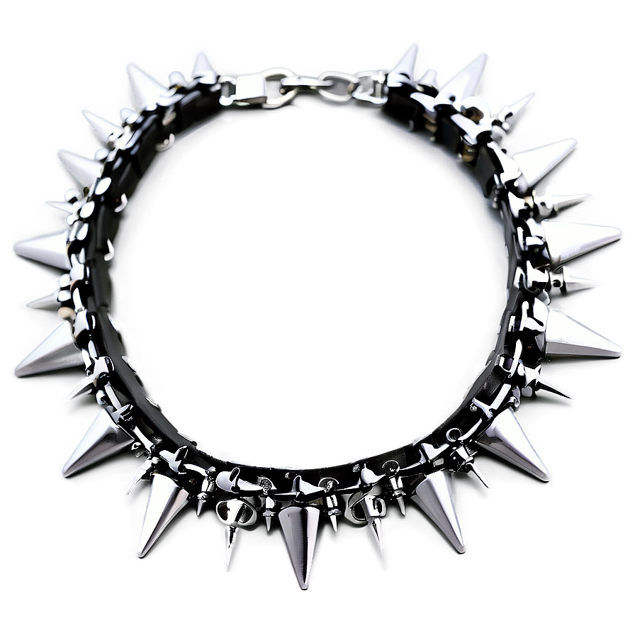 Punk Spiked Choker Necklace Png 22