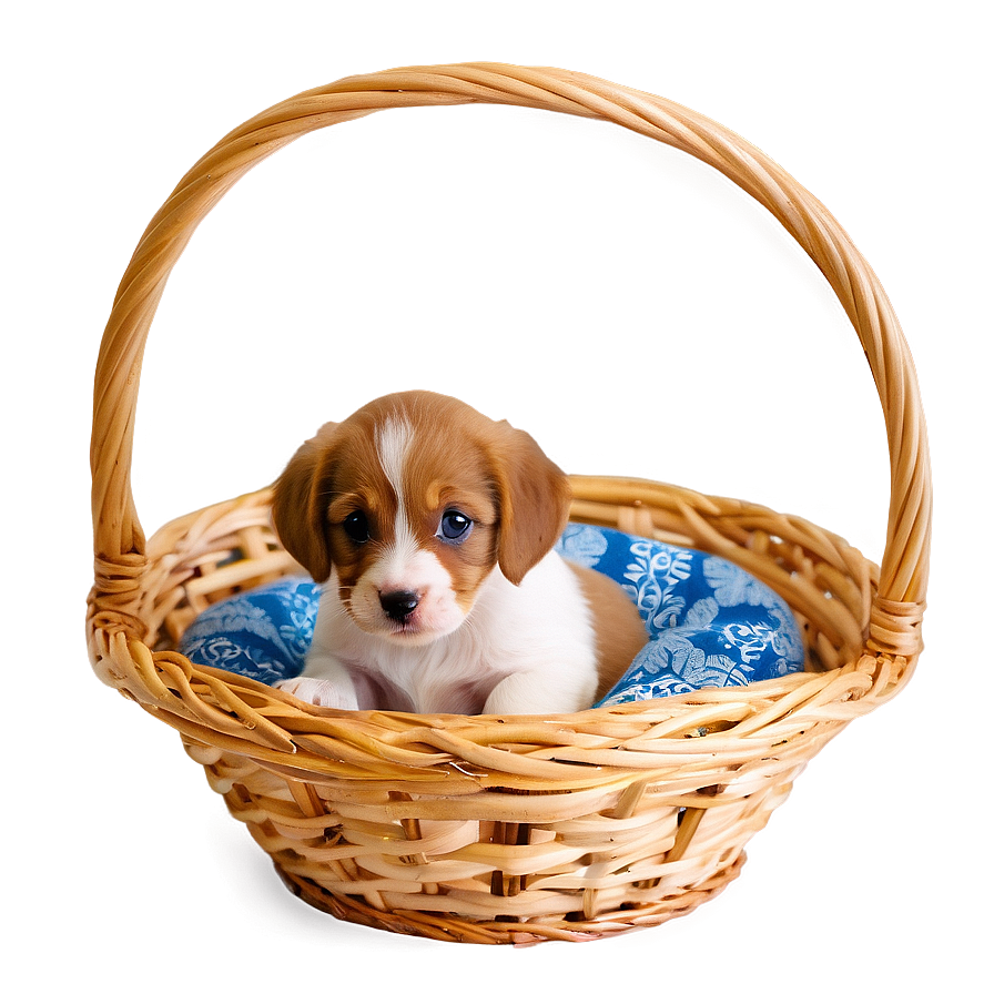 Puppy In Basket Png Oyx95