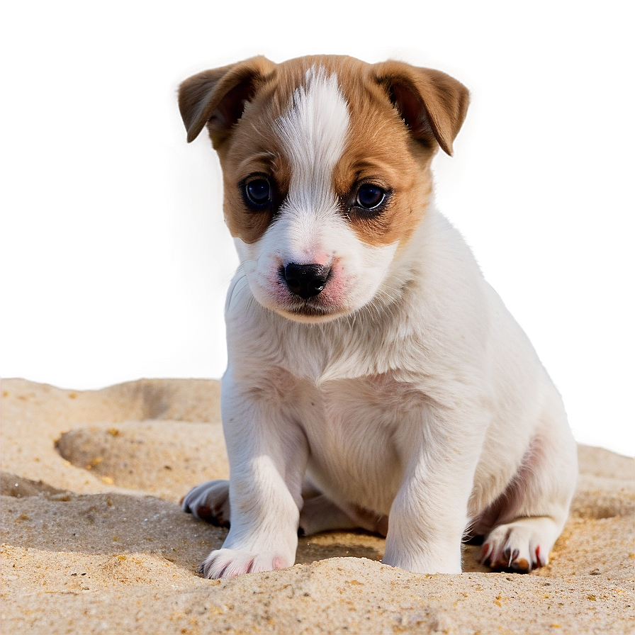 Puppy On Beach Png 05062024