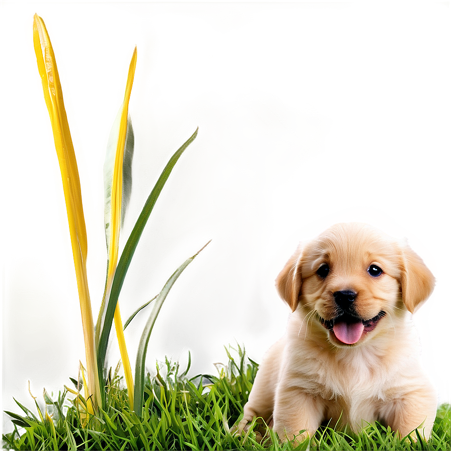 Puppy On Grass Png 84