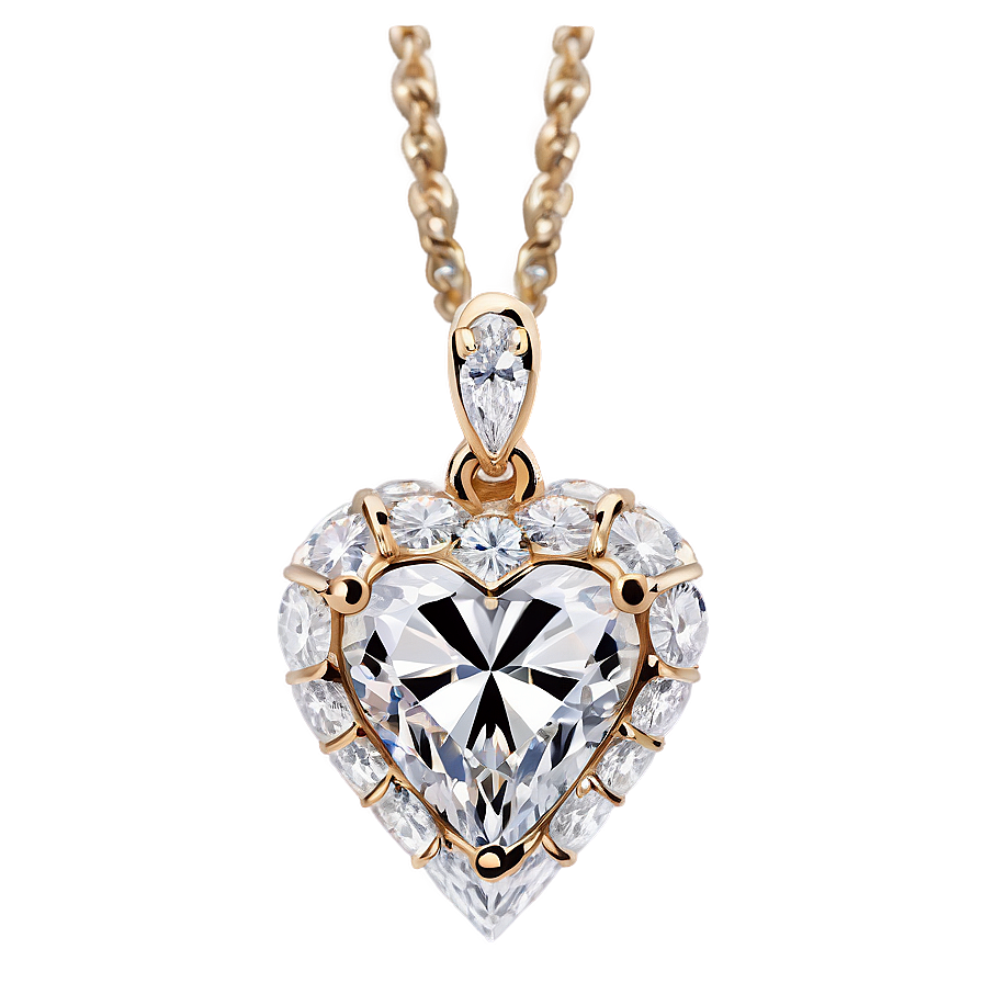 Pure Diamond Heart Elegance Png Eib