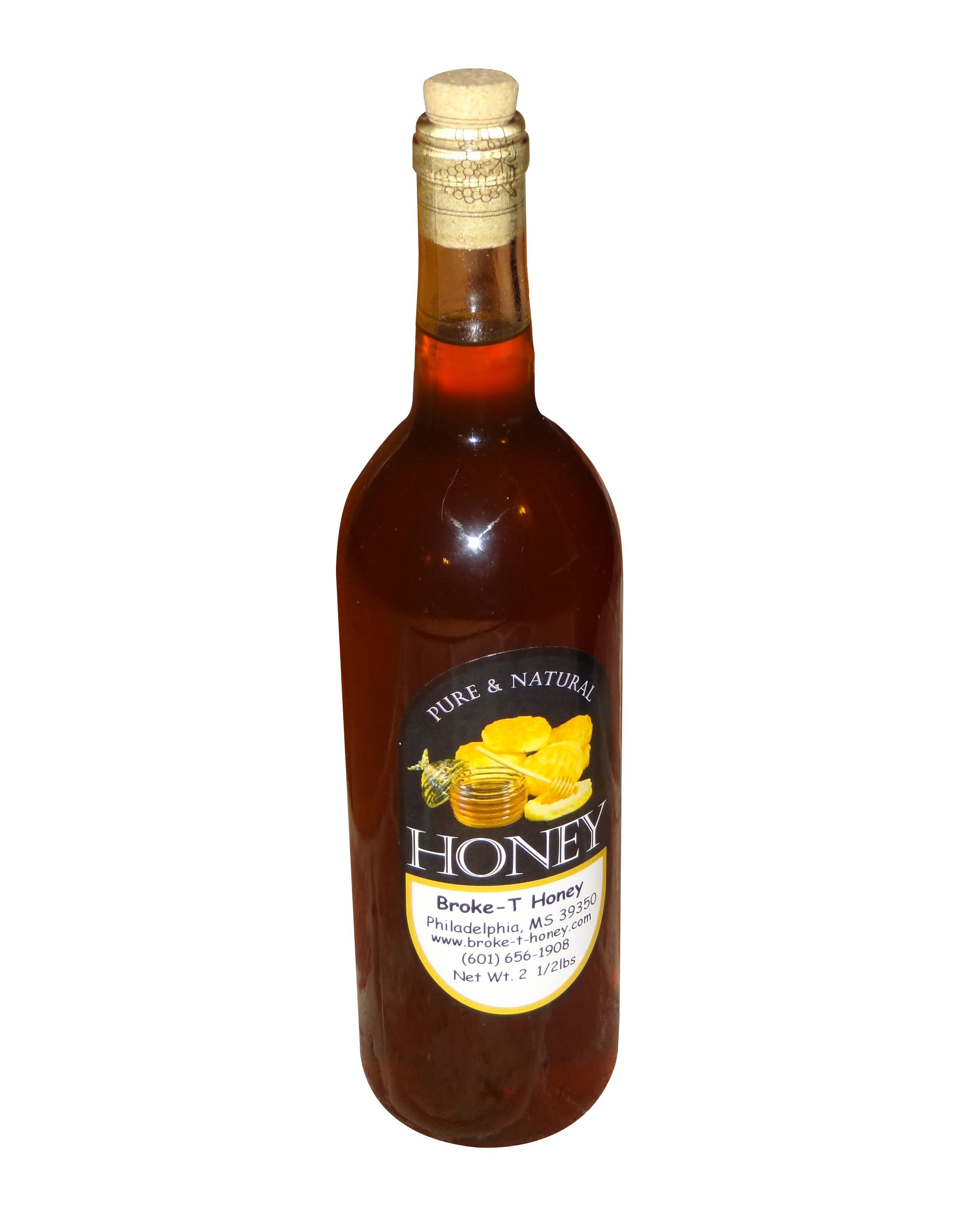 Pure Natural Honey Bottle PNG with transparent background