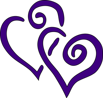 Purple Abstract Heart Design