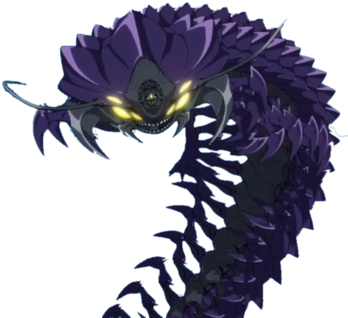 Purple Anime Centipede Monster