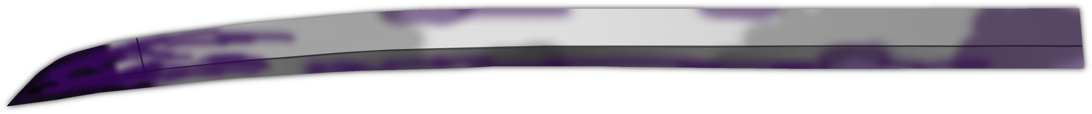 Purple Blade Katana Silhouette PNG image with a transparent background, free high-resolution download