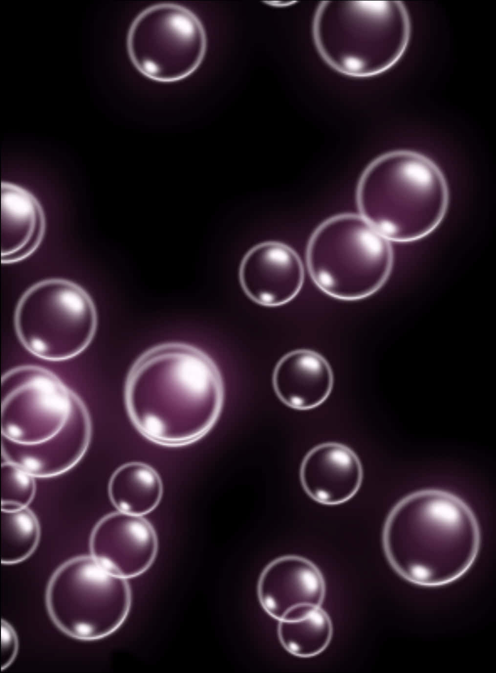 Purple Bubbles Dark Background