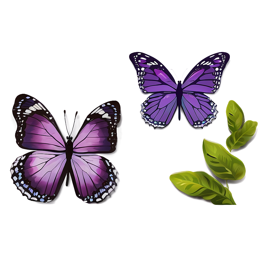 Purple Butterflies Png 29