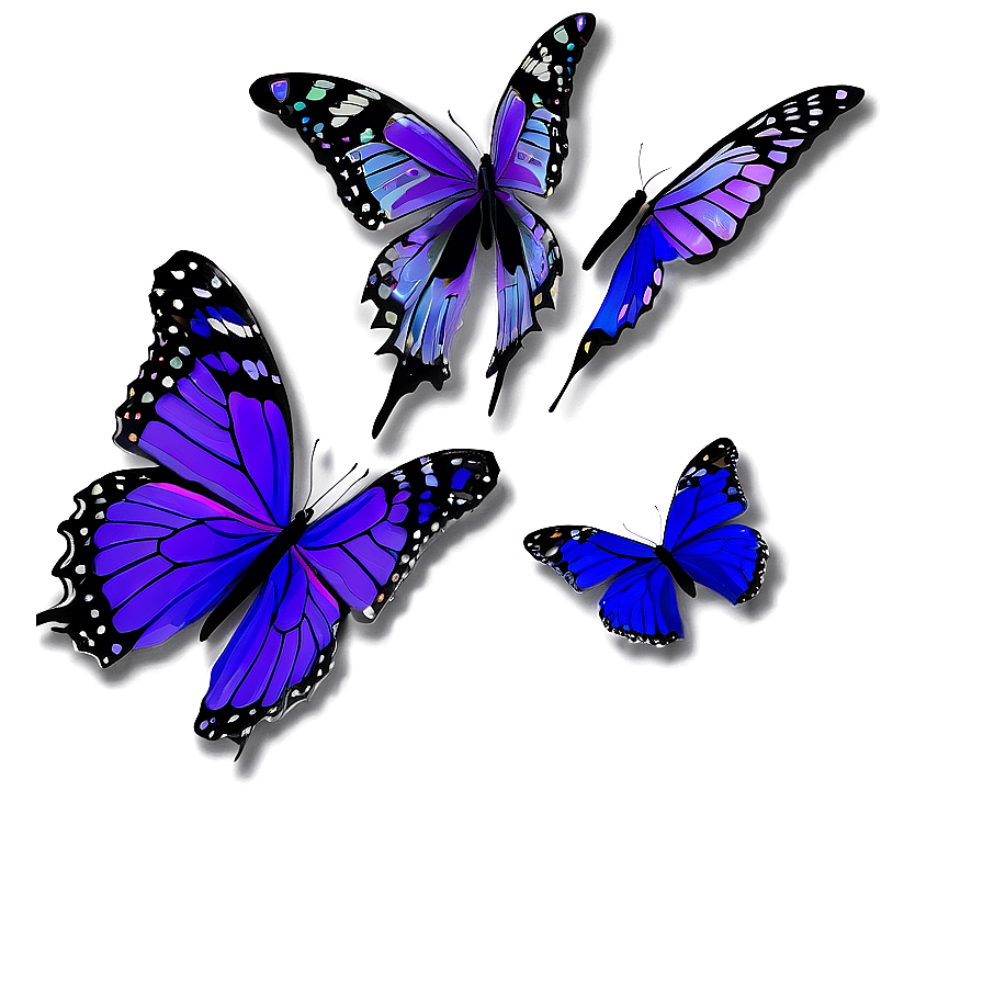 Purple Butterfly Background Png Kku