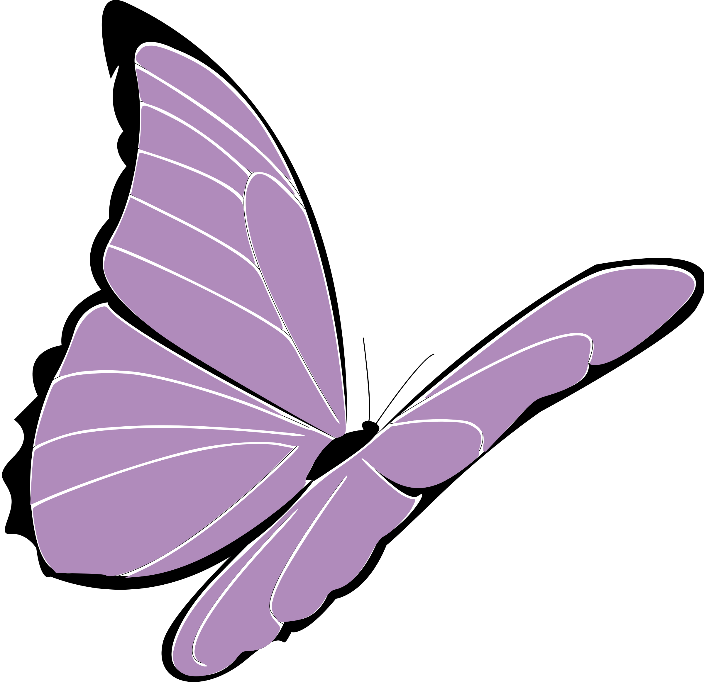 Purple Butterfly Illustration.png PNG with transparent background