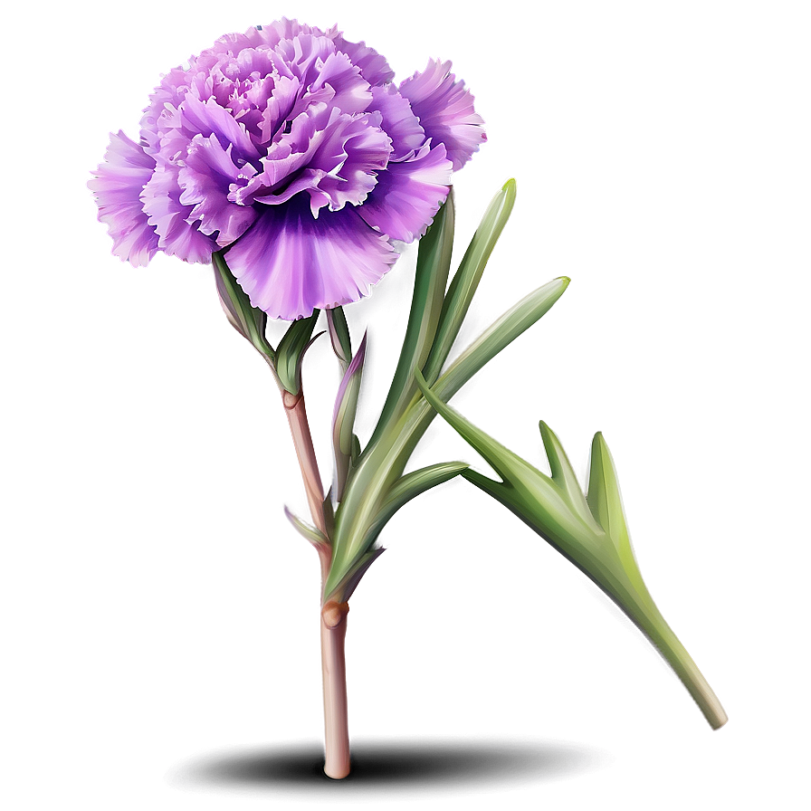 Purple Carnation Illustration Png 06112024