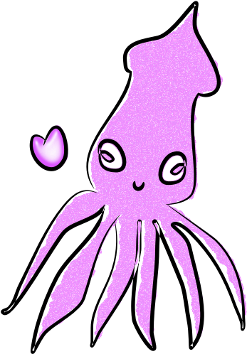 Purple Cartoon Cuttlefish